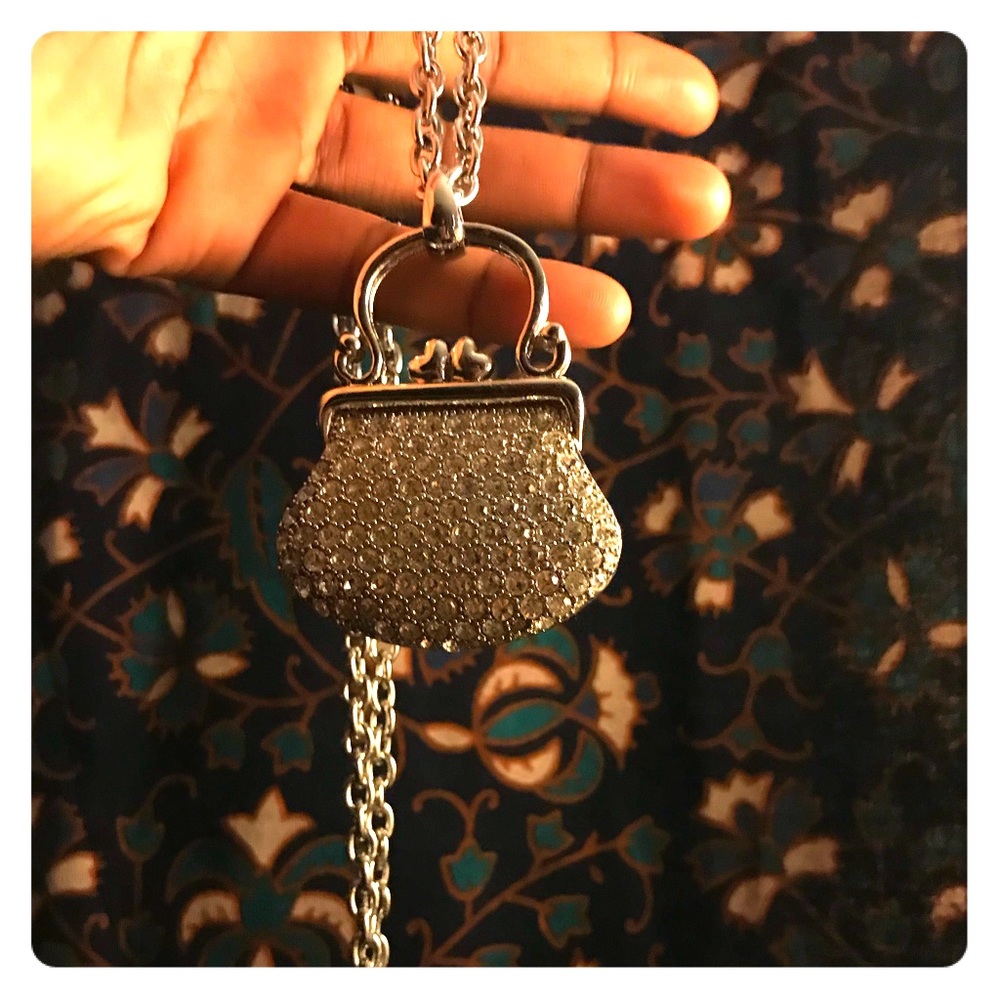 Silver rhinestone necklace 💎